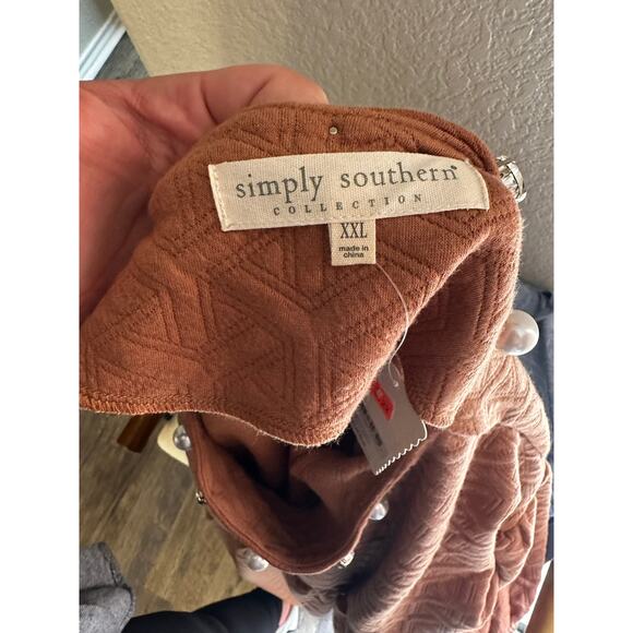 Simply Southern  Collection Burnt Orange Jewel Dress Large - Picture 5 of 5